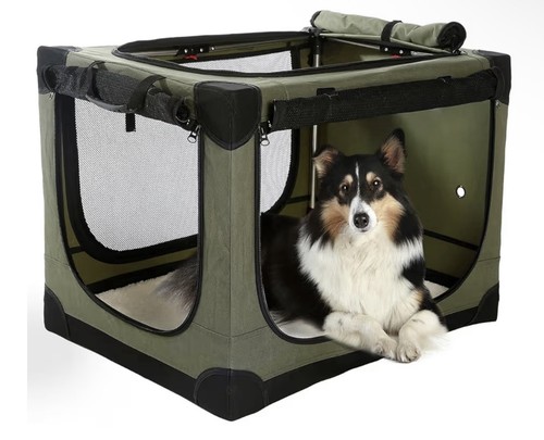 Collapsible travel dog crate - travel,