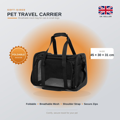 Large pet carrier bag soft - pet,
